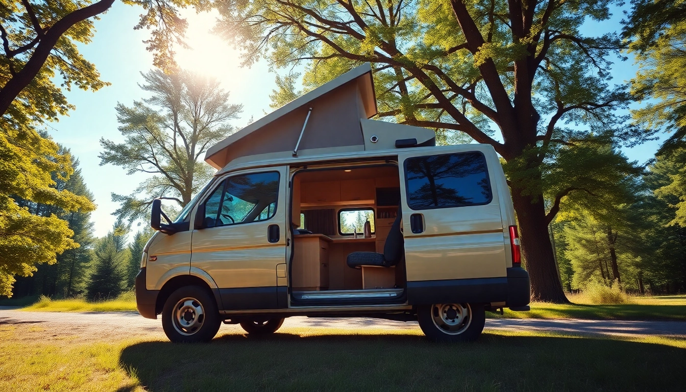Experience JRP Campers in a cozy outdoor setting with a stylishly converted van.