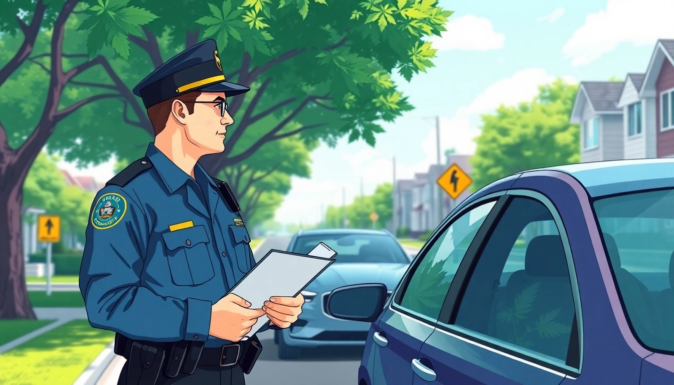 Law enforcement officer conducting a marijuana impairment test, emphasizing road safety and public health.