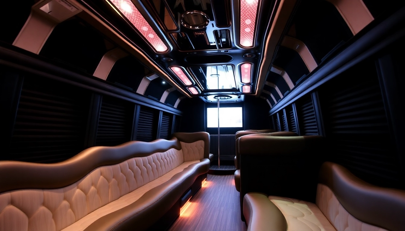 Experience the luxury of an Atlanta party bus with plush interiors designed for celebrations and comfort.