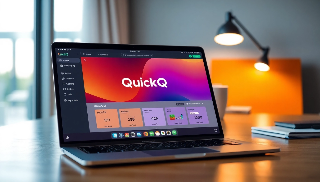 Visual representation of quickq电脑版下载 interface on a laptop, showcasing its user-friendly design and features.