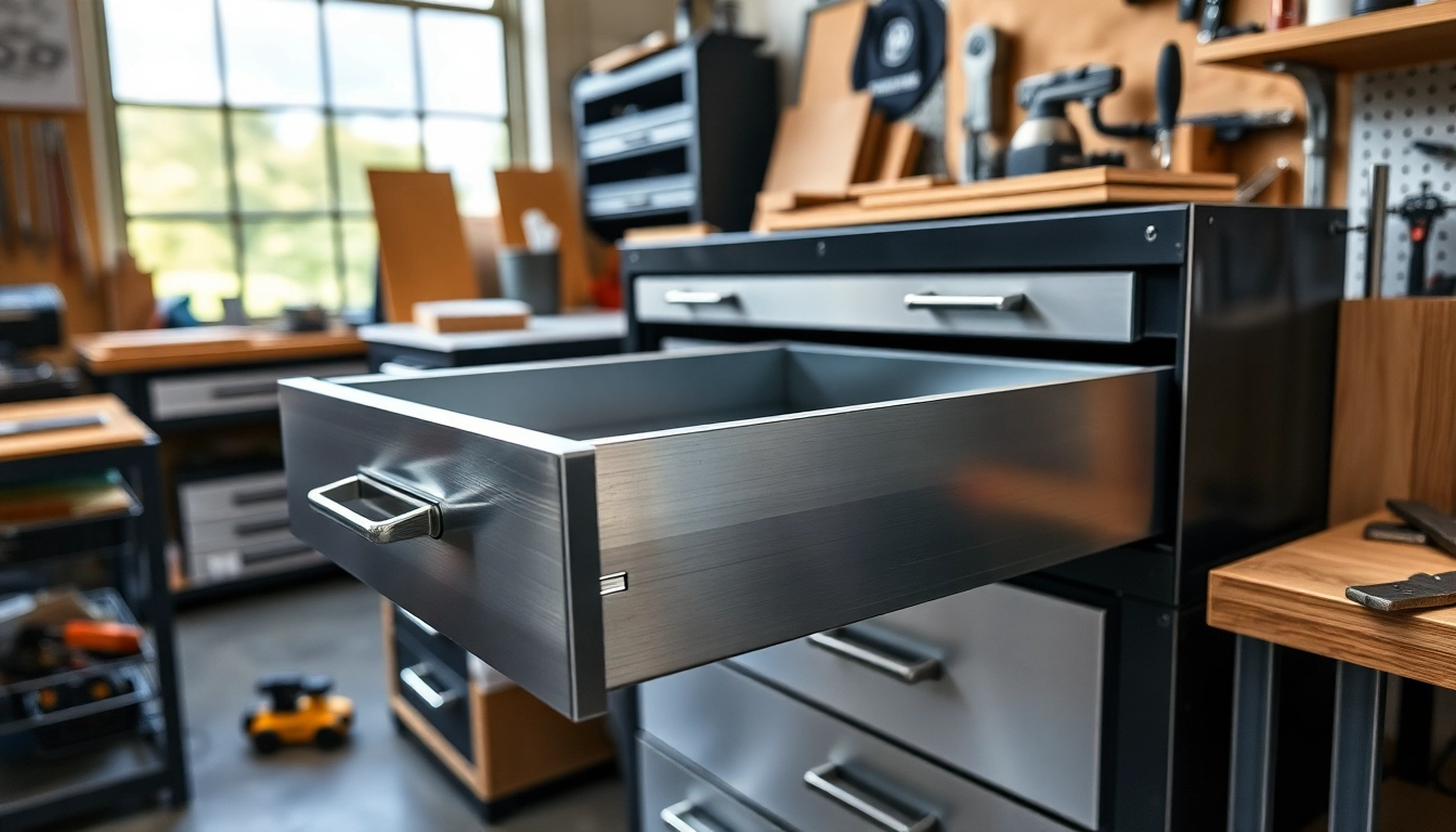 Showcasing a Metal Drawer System designed for durability and efficiency, highlighting its features in a professional environment.