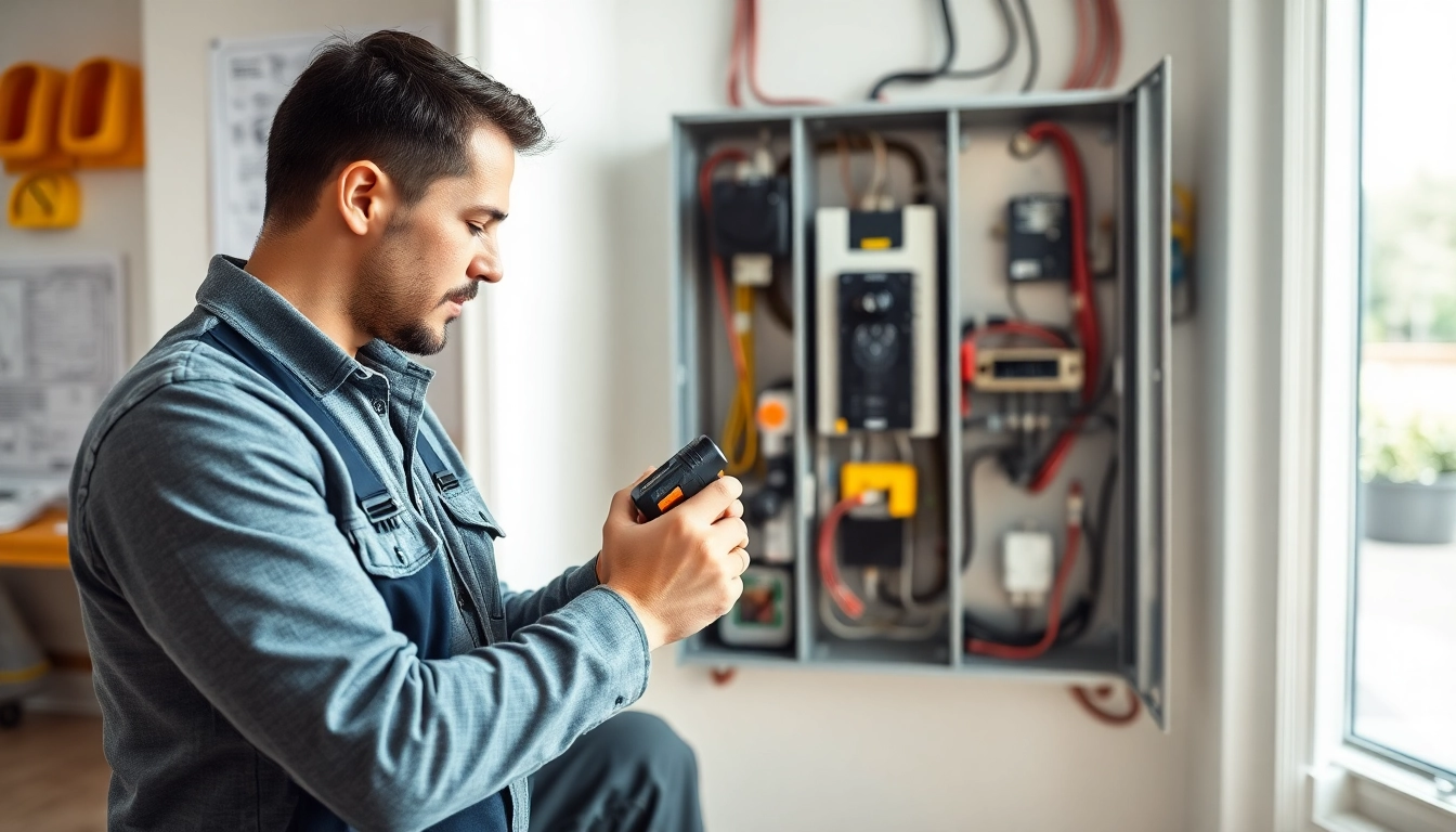 Upgrade of Electrical Panel Clearwater showcasing professional electrician at work