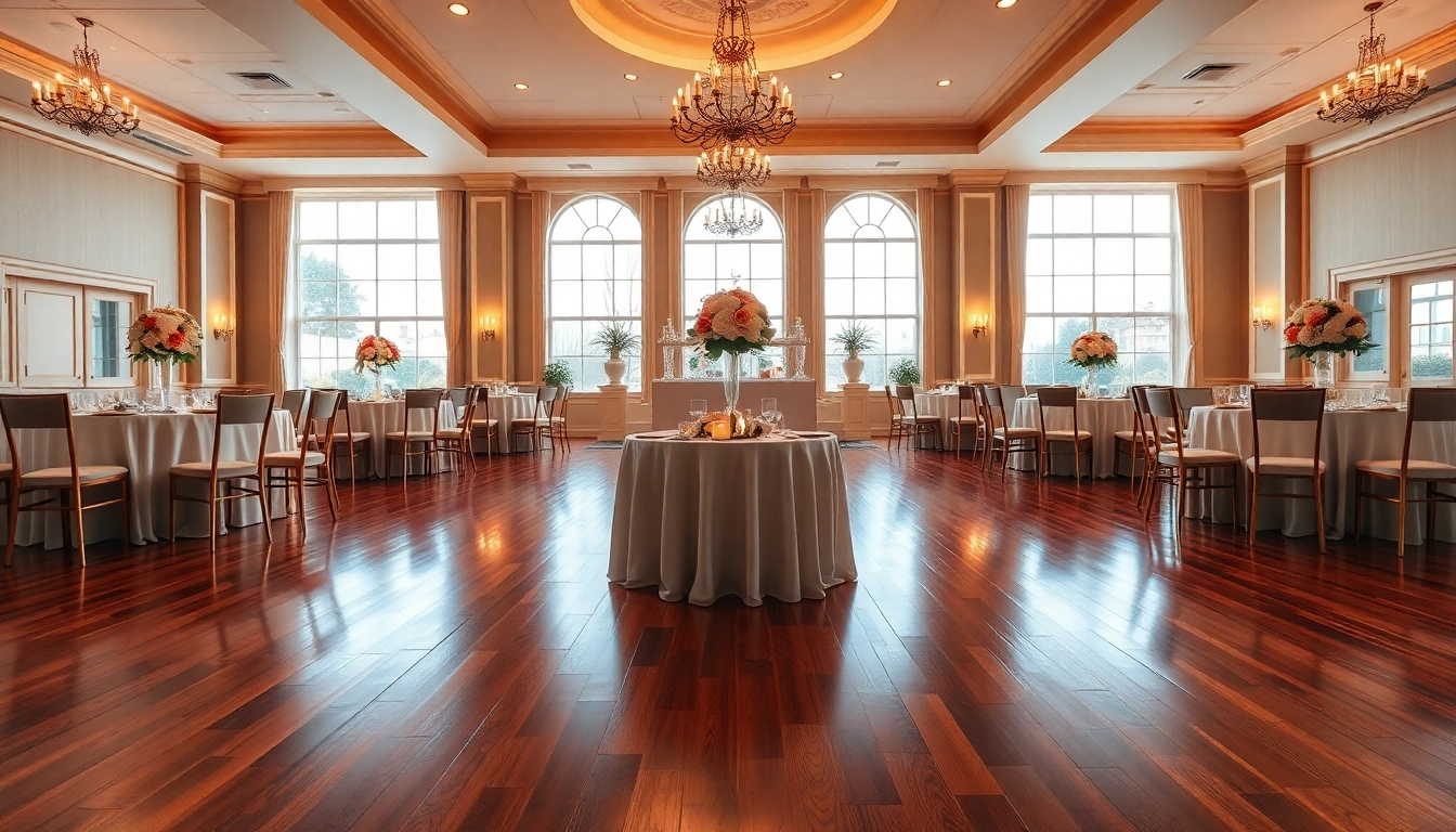 Experience the elegance of le prestige hall, featuring sophisticated decoration and ambiance for events.