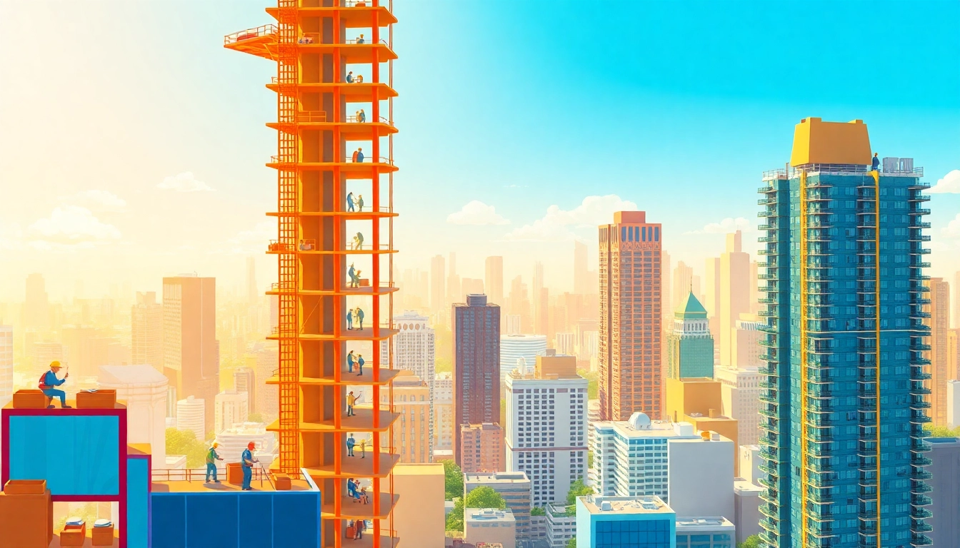 Build facilities in your sim tower while managing a vibrant urban skyscraper.