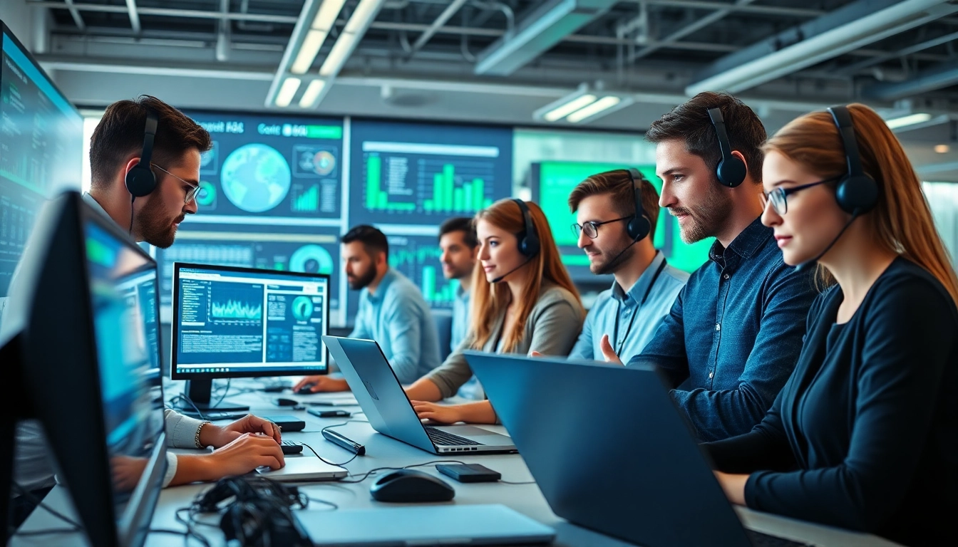 Explore managed it support services with a professional IT team collaborating in a modern office.