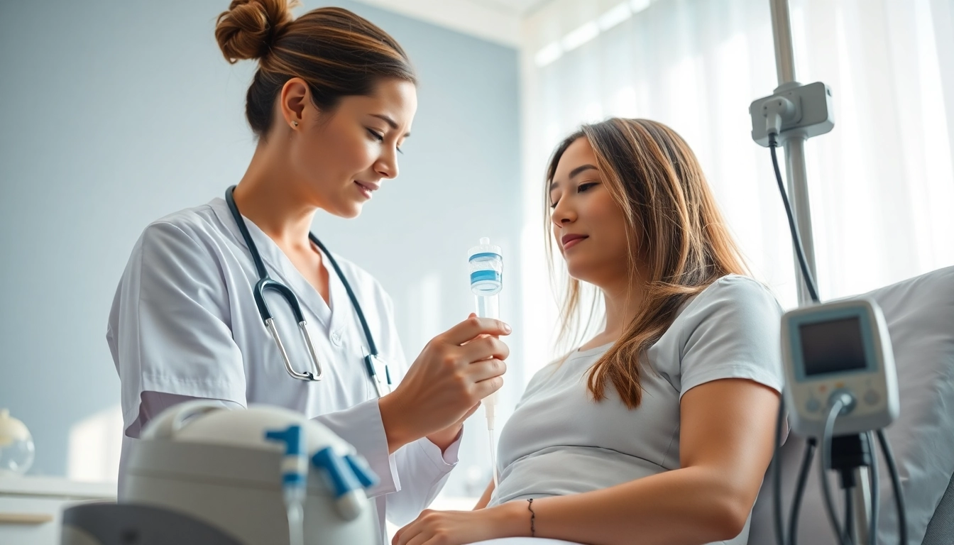 NAD IV therapy cost during an infusion session with a healthcare professional providing treatment.