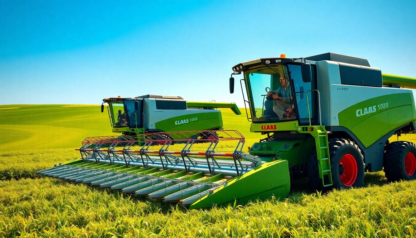 Claas Landmaschinen effizient im Einsatz während der Erntezeit.