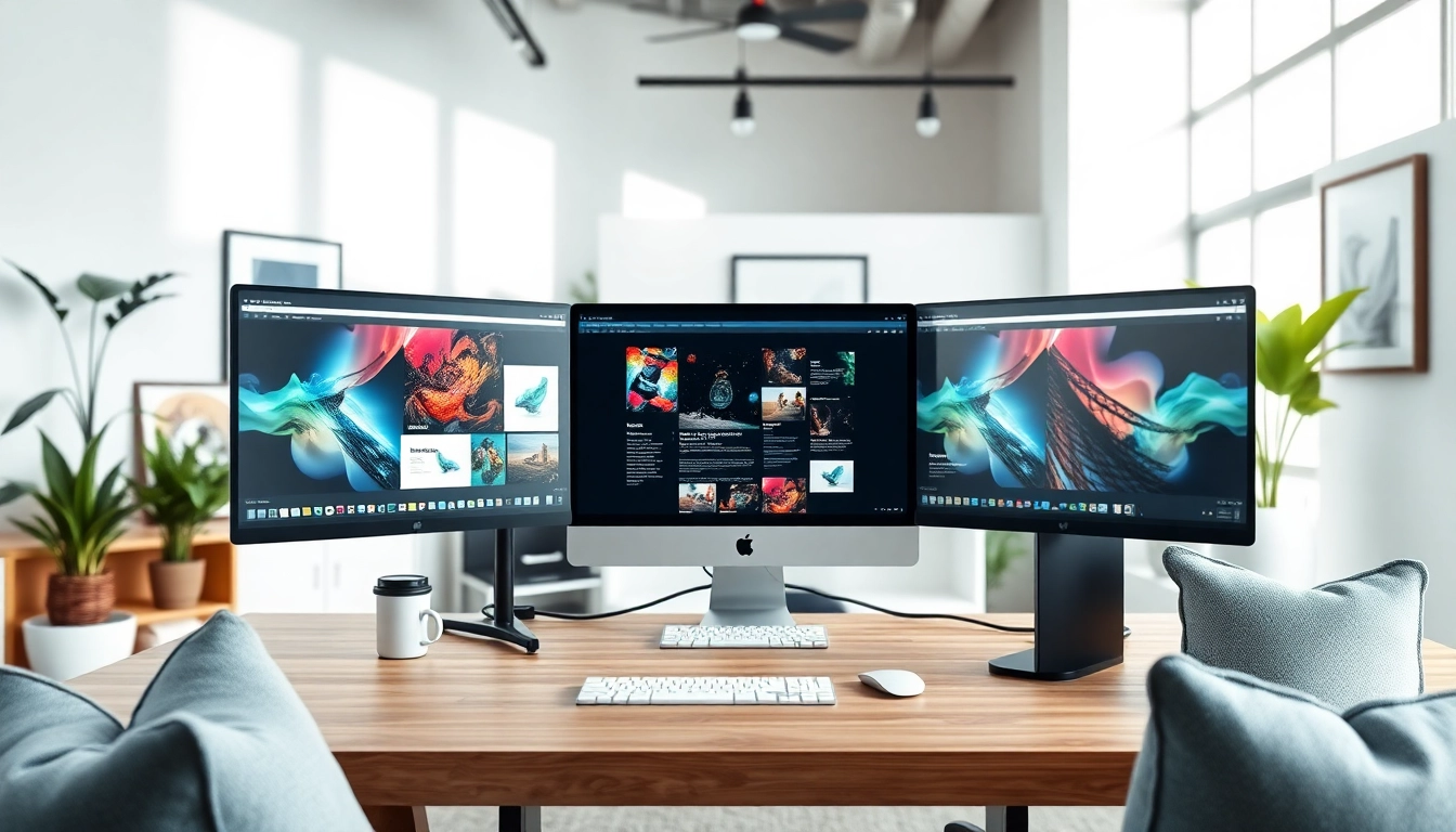 Captivating workspace for kc web design showcasing digital creativity in a modern setting.