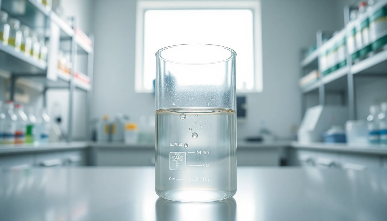 Demonstrating CarboxyMethyl Cellulose in a clear laboratory setting with a focus on viscosity.