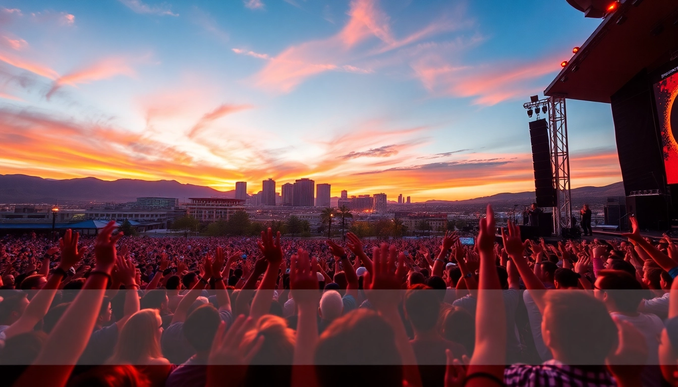 Experience the excitement of henderson entertainment with live concerts in a vibrant amphitheater.