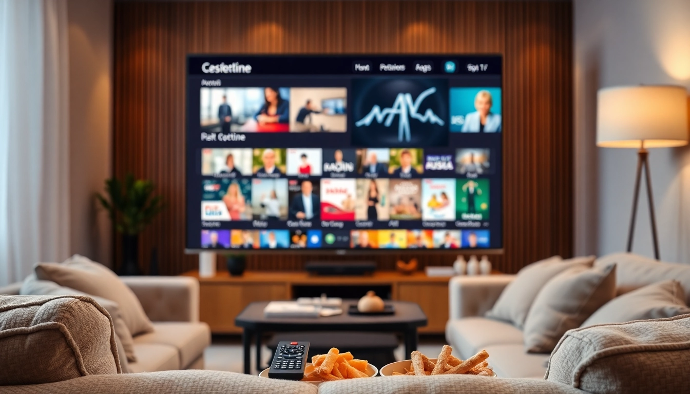 Comprar Listas IPTV en un entorno acogedor con un televisor mostrando diversos contenidos.